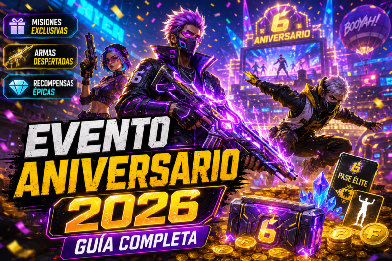 Evento de aniversario de Free Fire 2026: guía completa