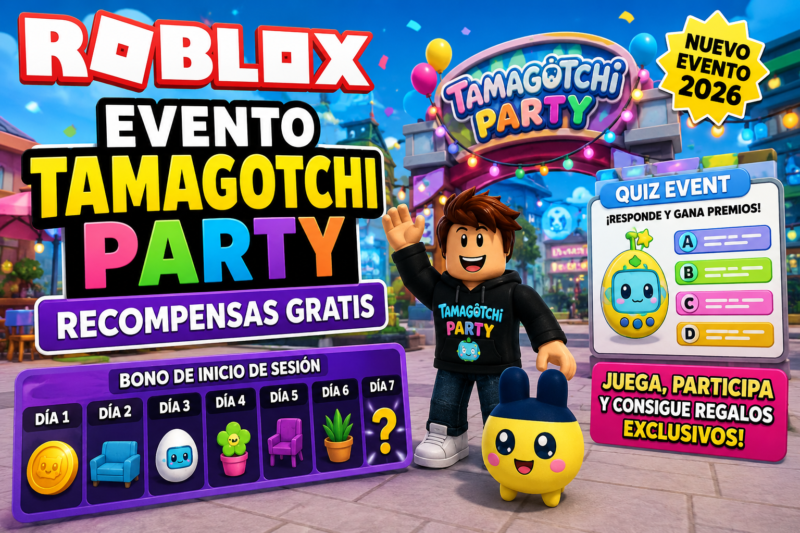 Evento de Tamagotchi Party en Roblox 2026: recompensas gratis