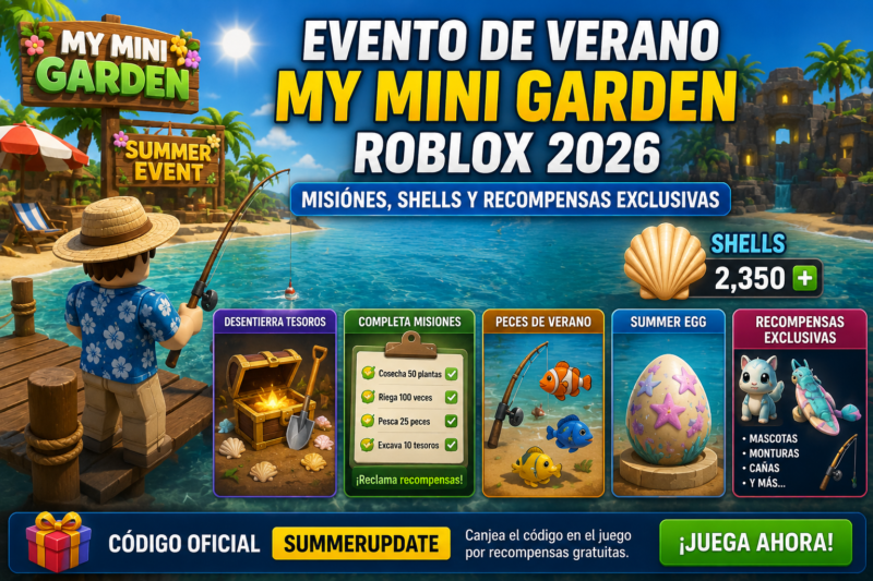 Evento de verano de My Mini Garden en Roblox 2026