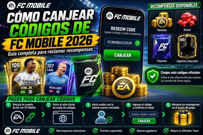 Cómo canjear códigos de FC Mobile 2026 y recibir recompensas